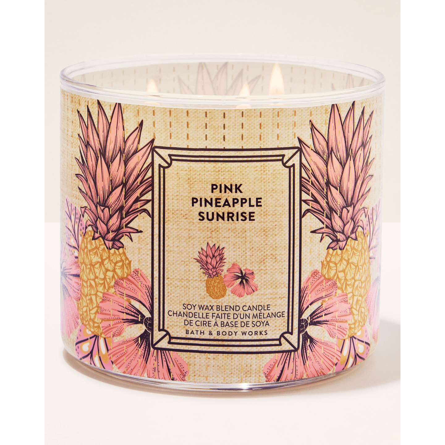 Compre Vela Perfumada 3 Pavios Pink Pineapple Sunrise 411g com